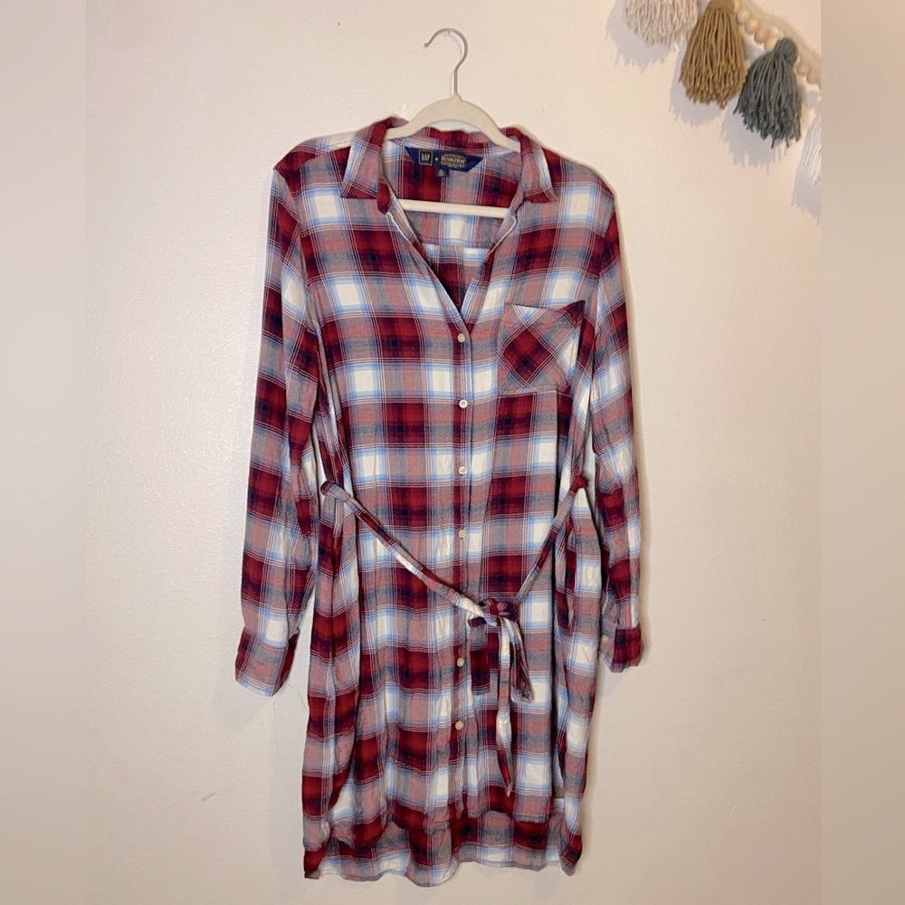 Gap + Pendleton long sleeve shirtdress size Large Tall